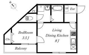 アパルトマン1【2階】の間取り