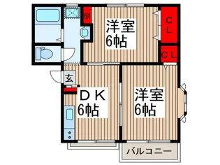 コンフォ―トハイツ【2階】の間取り