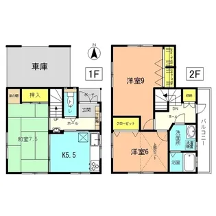 神奈川県平塚市纒1【一戸建】の間取り