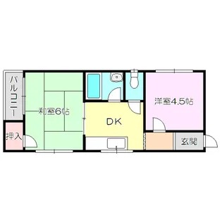 中嶋ハイツ【1階】の間取り