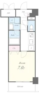 ドゥナーレ内浜町【5階】の間取り