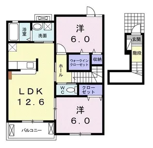 グラン リヴィエール【2階】の間取り