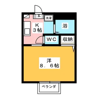 ディアス羽根井【2階】の間取り