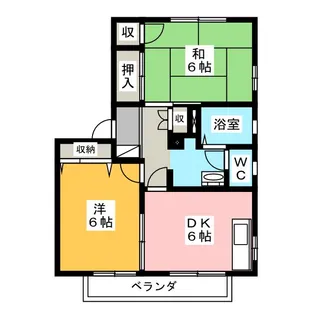 グランシャリオ玉木平D【2階】の間取り