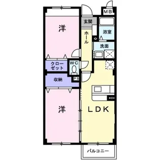 プロスペリティ 参番館【2階】の間取り
