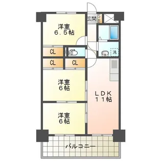 グレースマンション藤【3階】の間取り