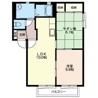 アネックス・ペア B【1階】の間取り