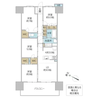 レーベンつくばコアリス【10階】の間取り