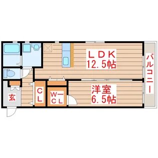 フォルクローレE【1階】の間取り