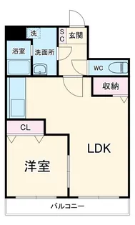 若鳩ハイツ【4階】の間取り