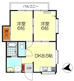 グリーンハイツ【2階】の間取り