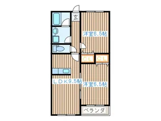 中田ガ-デンハイツ【1階】の間取り