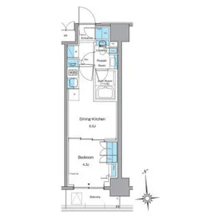 ルフォンプログレ上野稲荷町【15階】の間取り