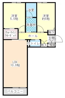 グローレII【1階】の間取り