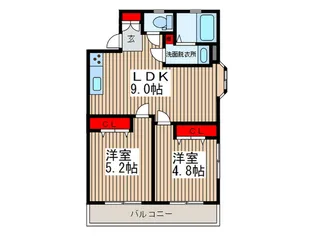 ハイツリィ-芝【3階】の間取り