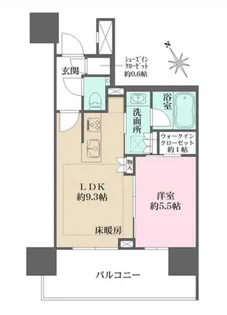 ザ・パークハウス渋谷美竹【12階】の間取り