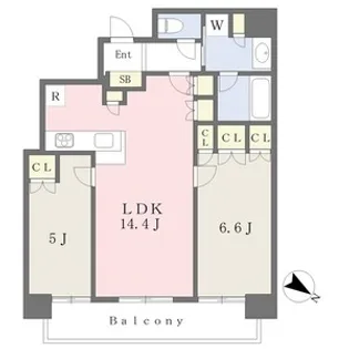 ザ パークハウス中之島タワー【20階】の間取り