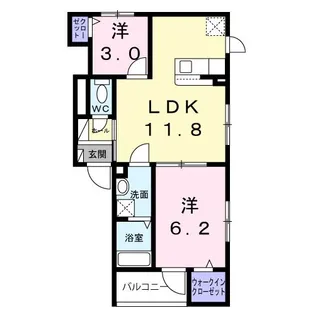 ブラン ラフィーネ大森西【2階】の間取り