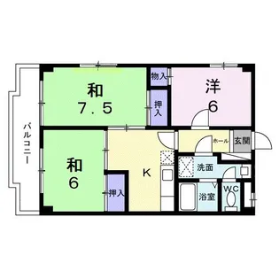 メゾンクレスト【4階】の間取り