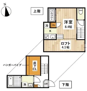 ADC薬園町フローレ【2階】の間取り
