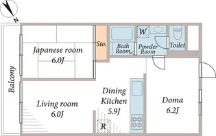 バロンハイツ二子玉川苑1【2階】の間取り
