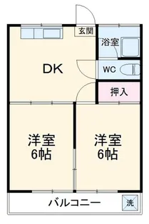 船橋コーポ3号棟【1階】の間取り