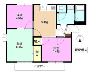 フローレス稲里 E棟【2階】の間取り