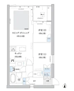 ガーデニエール砧 WEST【4階】の間取り