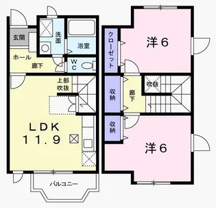 サンライズハマ【1階】の間取り