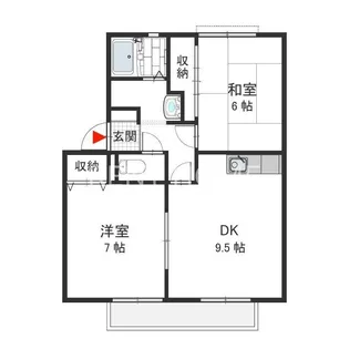 アーバンライフ芝田C【2階】の間取り
