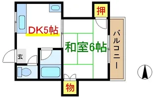永瀬ハイツ【2階】の間取り