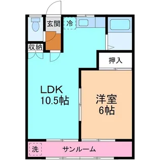 クリオコートオカダ【1階】の間取り