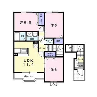 グランプレジール C棟【2階】の間取り