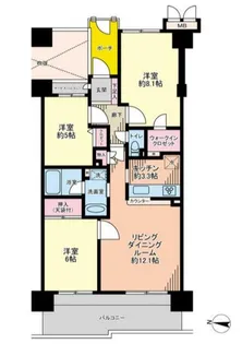 ルネ・グランマリーナ潮見【10階】の間取り