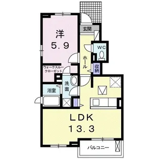 クオーレ II【1階】の間取り