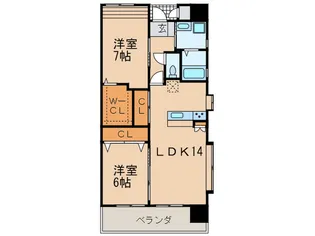 フォーストリングス竪町【6階】の間取り