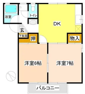 サンハイツ水鳥【2階】の間取り