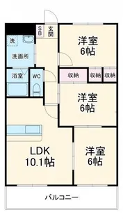 グランドヒルズ神の倉【3階】の間取り