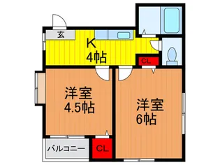 アビタシオン大島【4階】の間取り