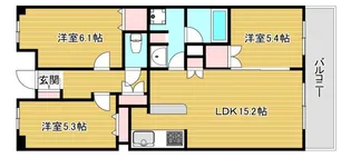 ロイヤルパークスなんば【12階】の間取り