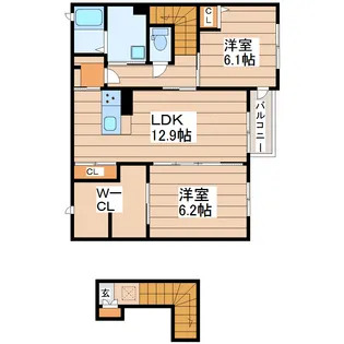 サンフォーリア八幡【2階】の間取り