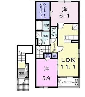 グランデールII【2階】の間取り