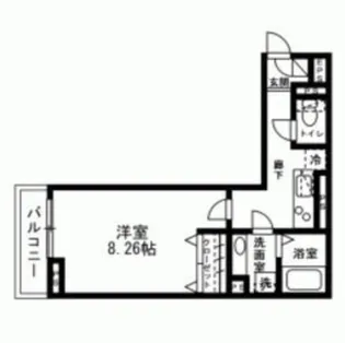 Skye Room【2階】の間取り