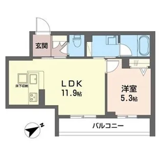 フルール【1階】の間取り