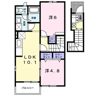 カーサ セレッソI【2階】の間取り