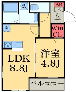 ワイメゾン【1階】の間取り
