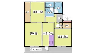 ビレッジハウス志染【1階】の間取り