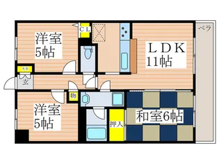 エルガーデン【3階】の間取り