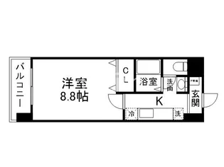 ハウスセゾン四条通【16階】の間取り