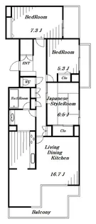 ル・アール蘇我プレミアムヒルズ【5階】の間取り
